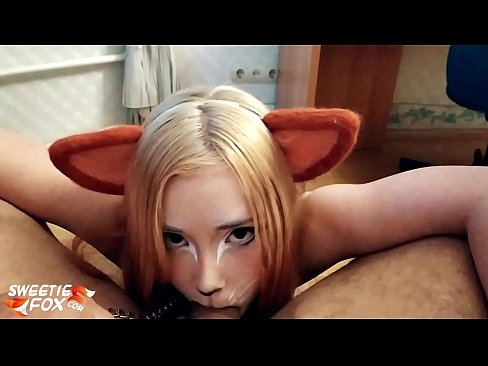 ❤️ Gitulon ni Kitsune ang dick ug cum sa iyang baba ️ Porno sa amon